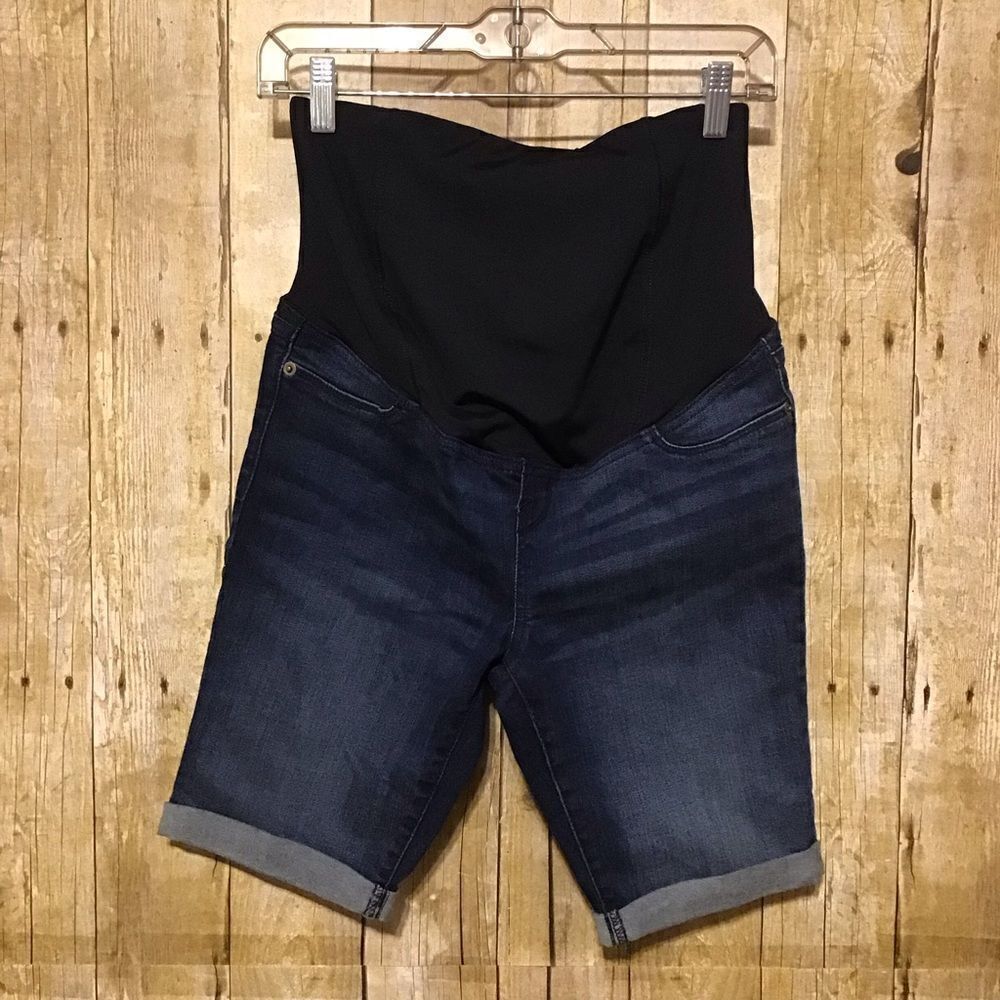 Isabel Maternity Bermuda Cuffed Denim Shorts 4